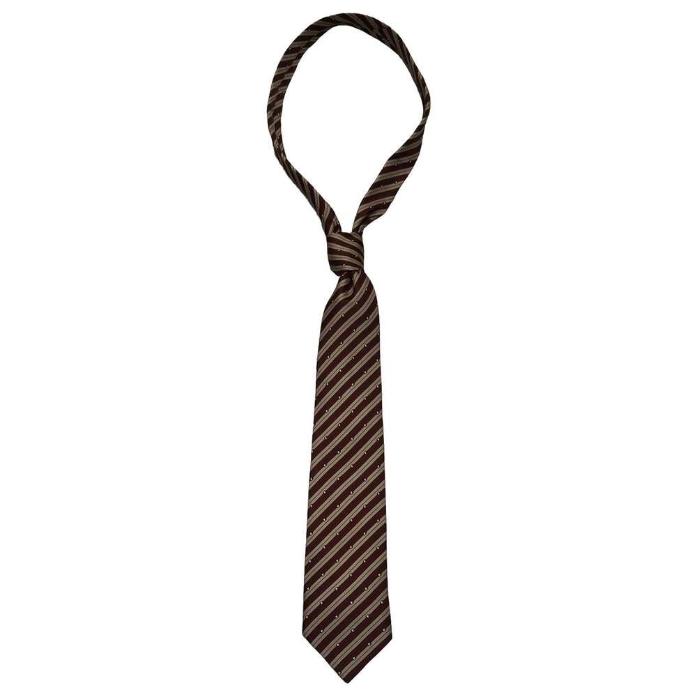 Isaco Silk Striped Pattern Necktie Made in Italy